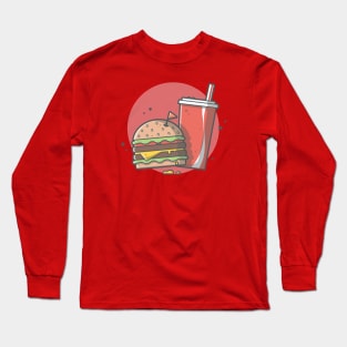 Burger and Soda cola Long Sleeve T-Shirt